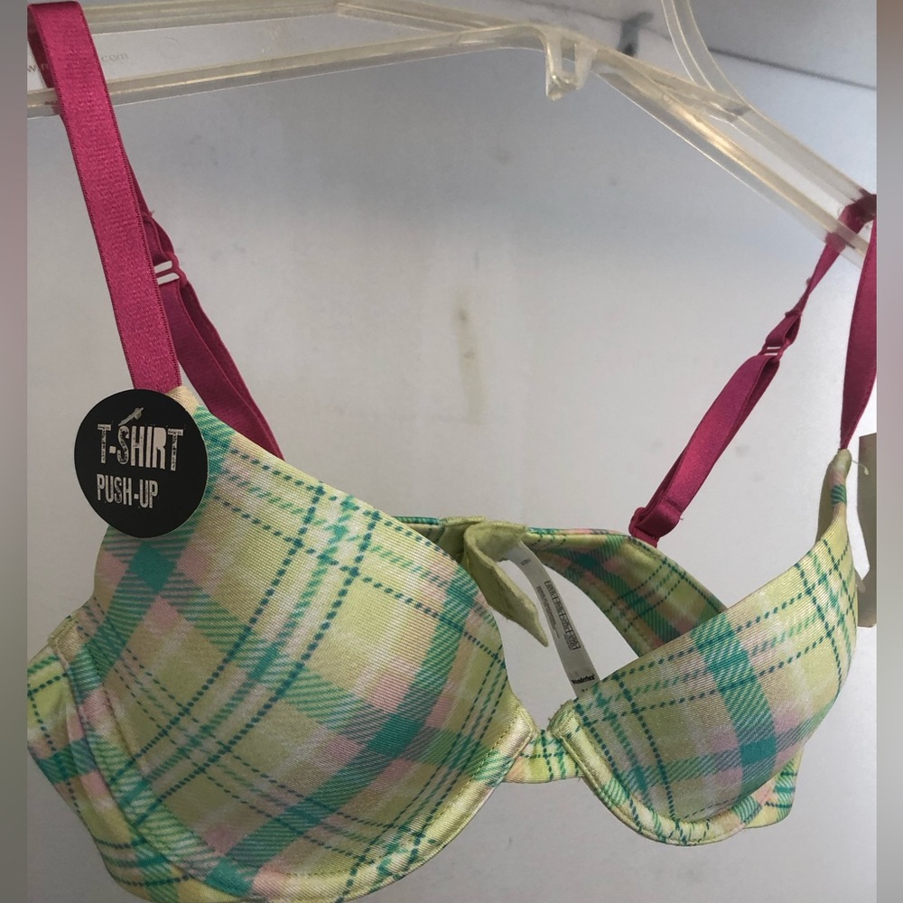 Wonderbra Green & Pink Plaid - Picture 3 of 6